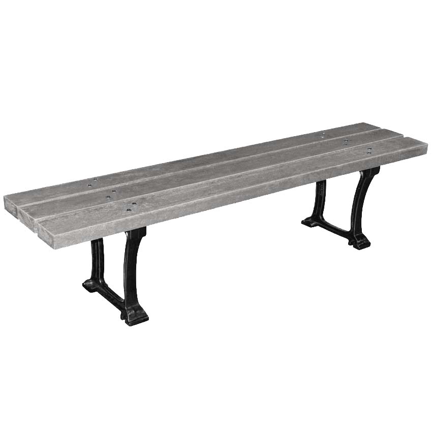 Banquette Morlaix - Lames plastique recyclé marron