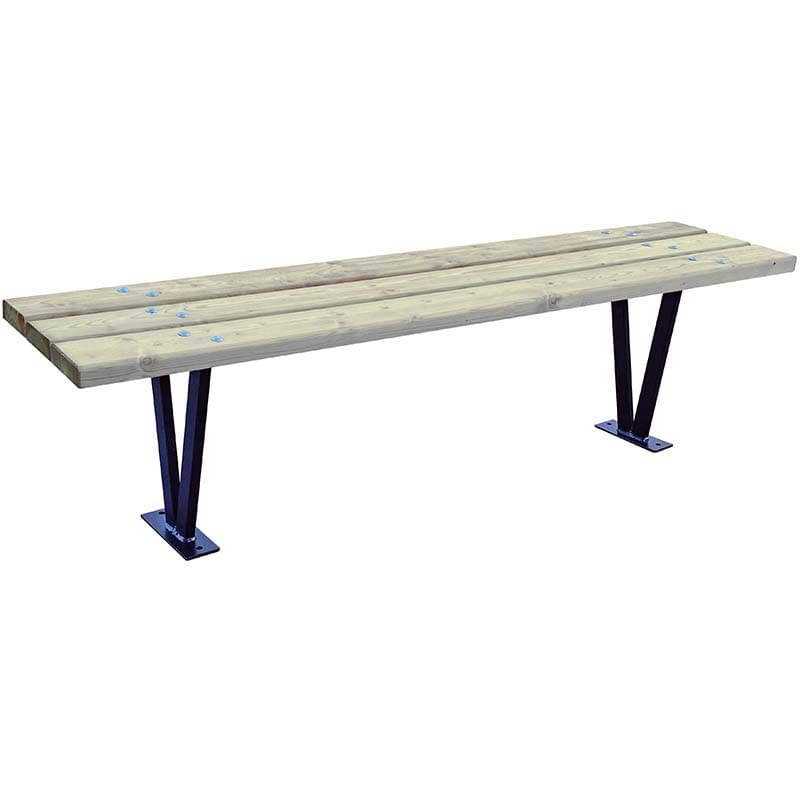 Banquette acier bois autoclave Bruges - L. 1800 mm