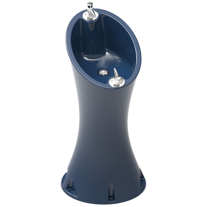 Fontaine à eau extérieure Rivus - Bleu Cobalt RAL 5004
