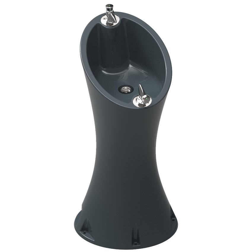 Fontaine à eau extérieure Rivus - Gris RAL 7021