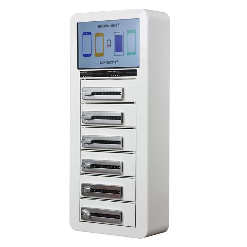 Armoire recharge smartphones mural - 6 casiers