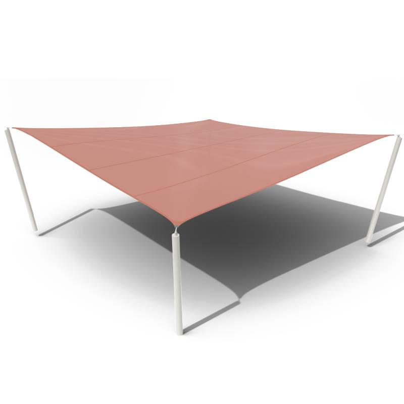 Voile d'ombrage carrée - 10 X 10 X 10 m