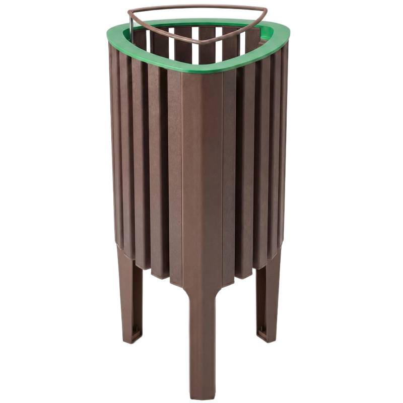 Corbeille plastique recyclée Gea 50L - Tri-sélectif Vert