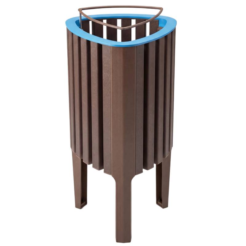 Corbeille plastique recyclée Gea 50L - Tri-sélectif Bleu
