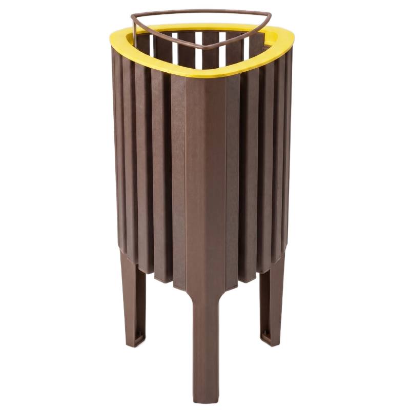Corbeille plastique recyclée Gea 50L - Tri-sélectif Jaune