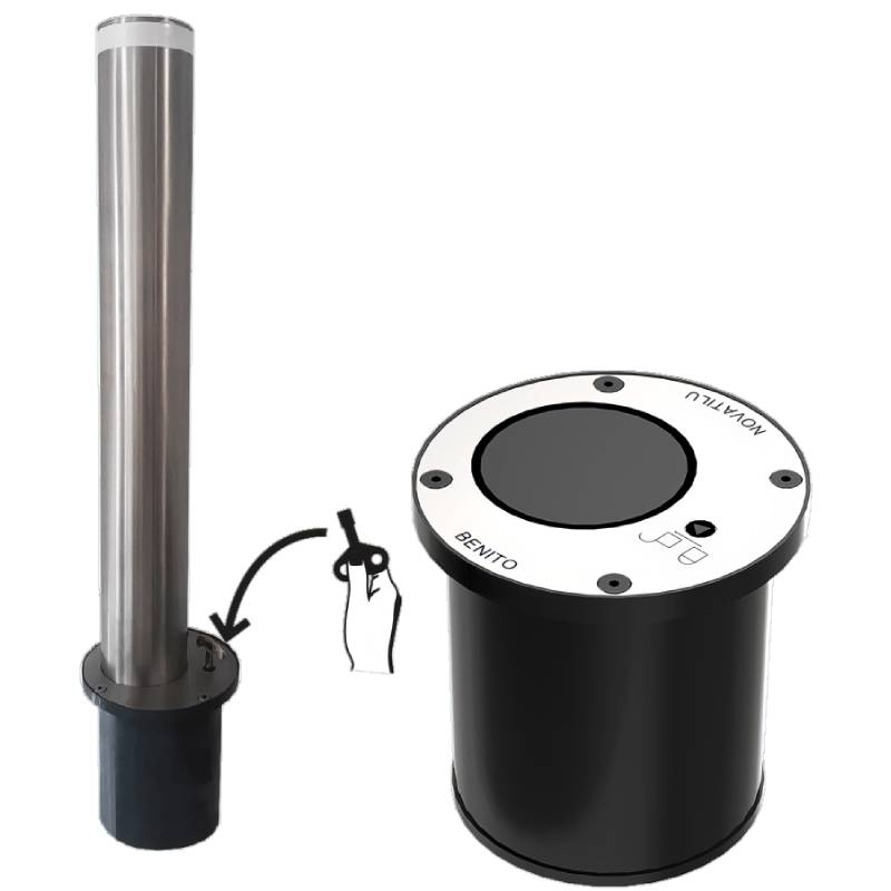 Borne amovible inox - D. 114 X H. 800 mm