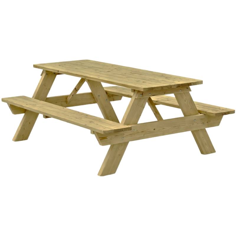 Table pique-nique bois autoclave - Version à poser