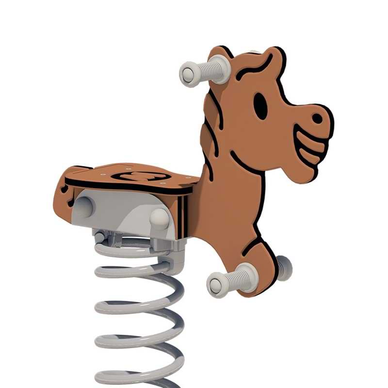 Jeu sur ressort Poney - Marron