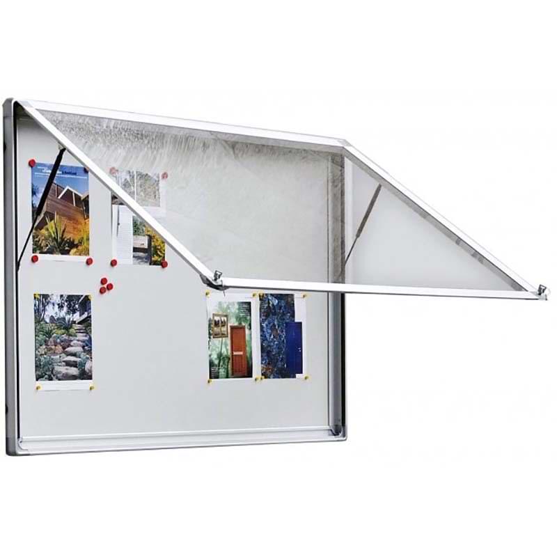 Vitrine extérieure coins arrondis NF - Porte levante - Format 21 A4