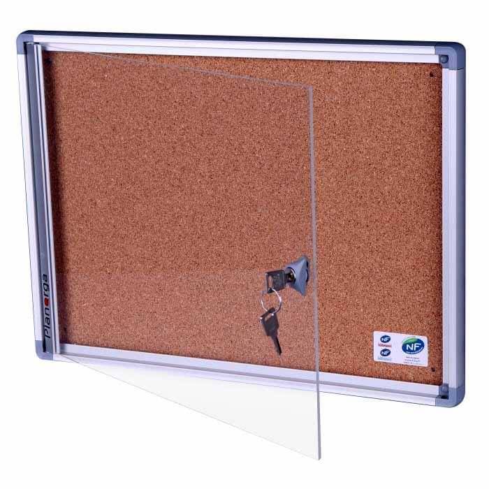 Vitrine intérieure Phoenix - Fond liège -  Format 6 A4 - Paysage (Horizontale)