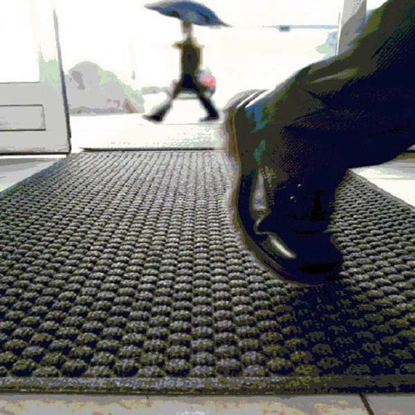 Tapis entrée ultra-absorbant gris anthracite