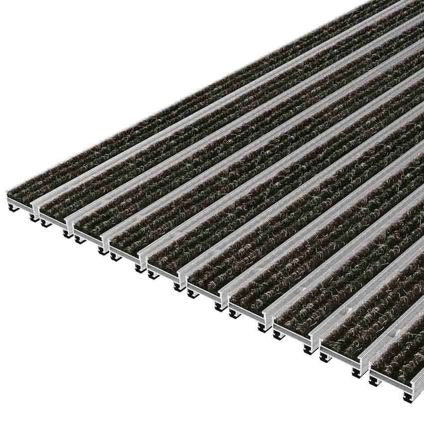 Tapis intérieur structure aluminium Premium H. 17 mm (Prix au m²)