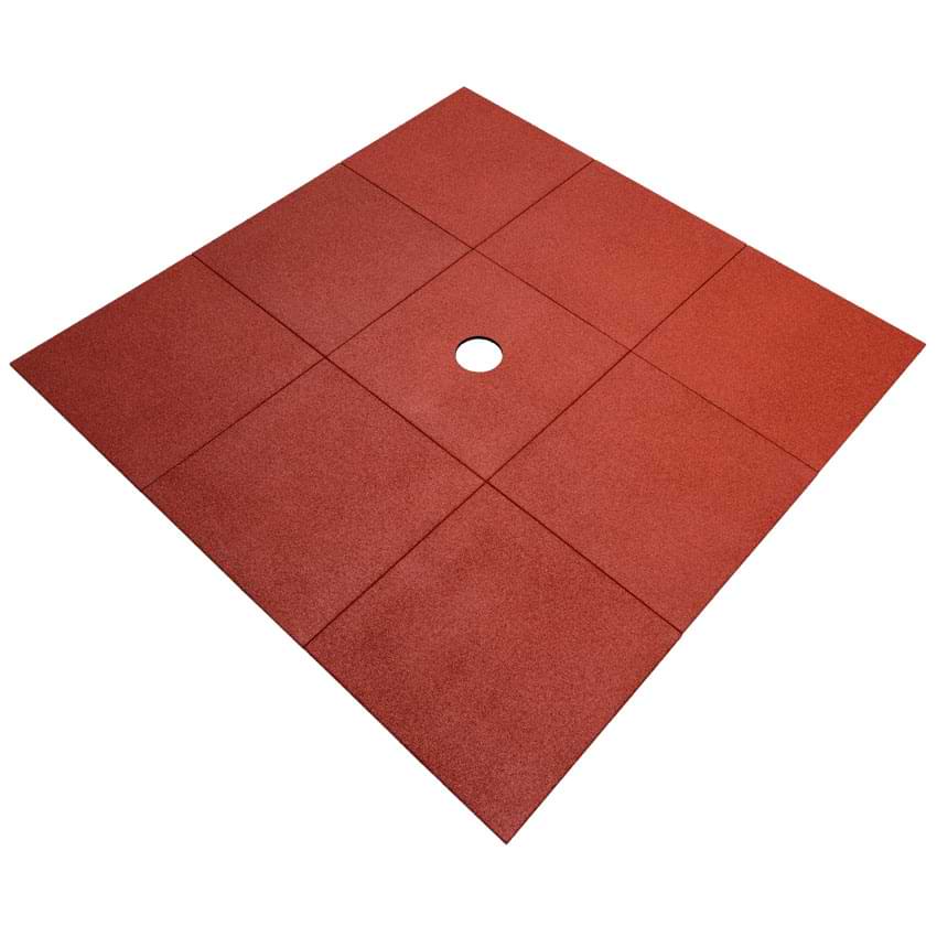 Kit dalles sol amortissant pour jeu à ressort (10 dalles + colle pâteuse)