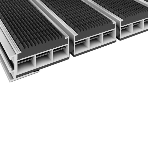 Tapis extérieur structure aluminium caoutchouc Eko H. 12 mm