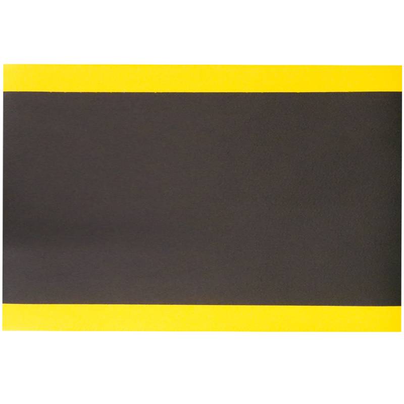 Tapis anti-fatigue Confort+ - Noir - Bordures jaunes - 91 X 150 cm
