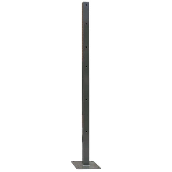Pied 50 X 50 mm sur platine + Fixation (2 nécessaires pour B4 / B6) - Gris brun RAL 7013