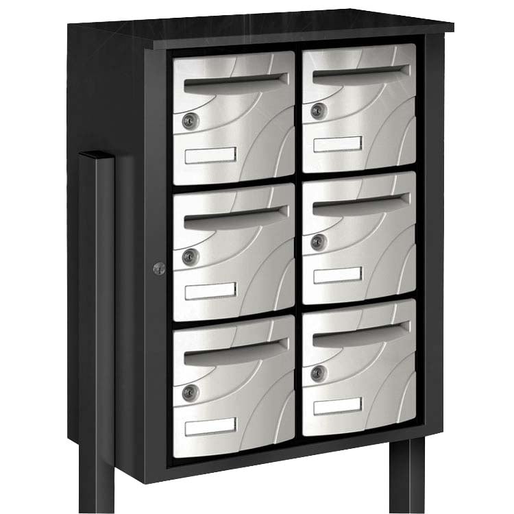 Bloc boites aux lettres collectif extérieur Trocadéro B6