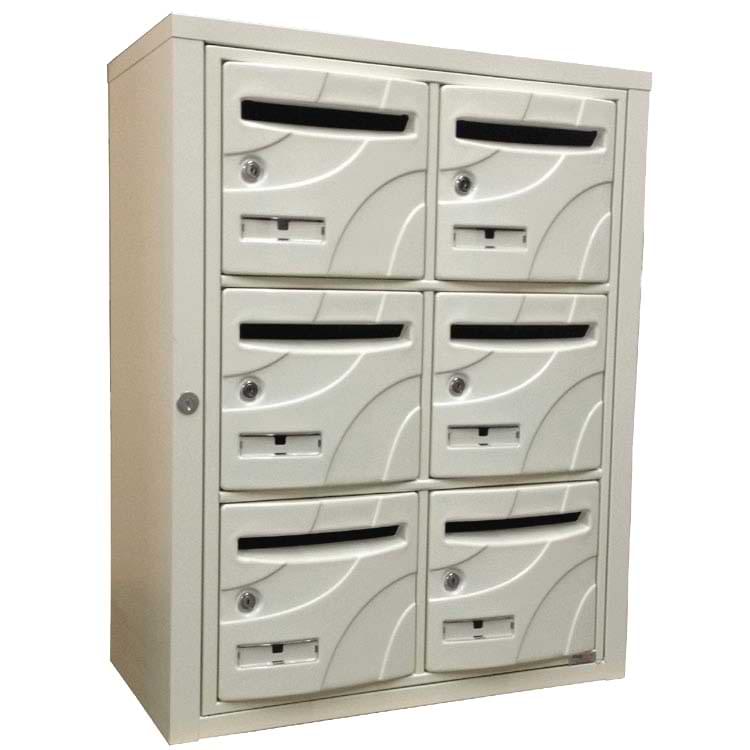 Bloc BAL intérieur Expresso - 2 colonnes X 3 cases (B6) - RAL 1013