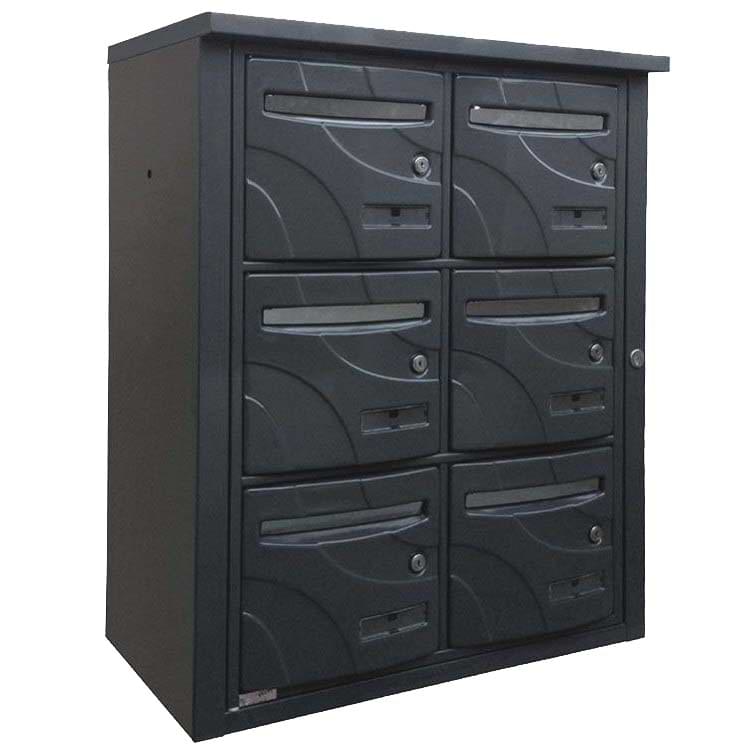 Bloc BAL extérieur Expresso - 2 colonnes X 3 cases (B6) - RAL 7024