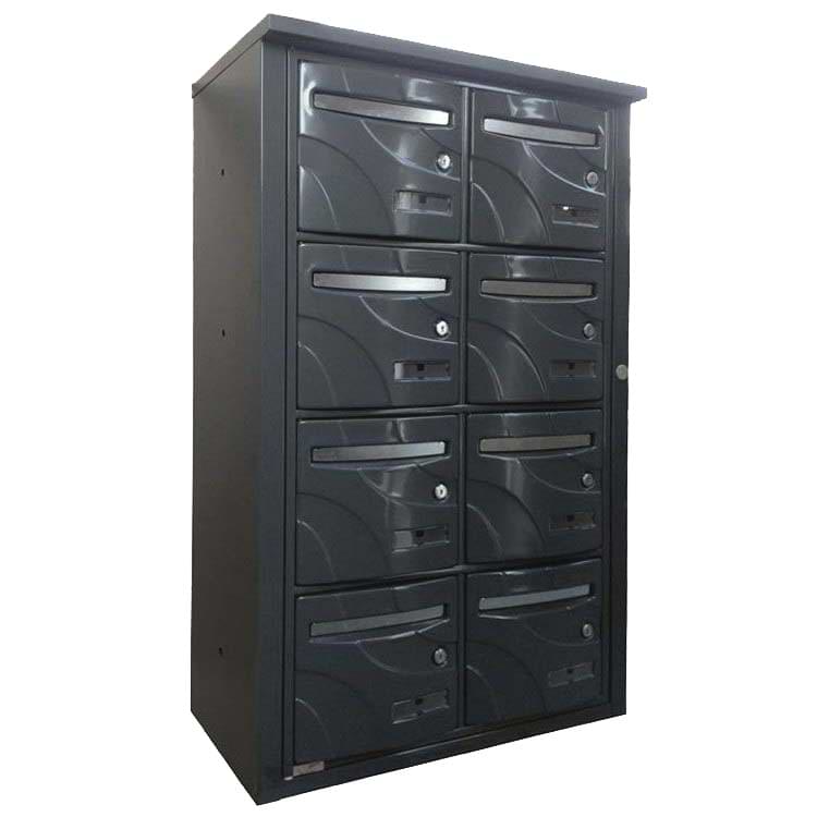 Bloc BAL extérieur Expresso - 2 colonnes X 4 cases (B8) - RAL 7024