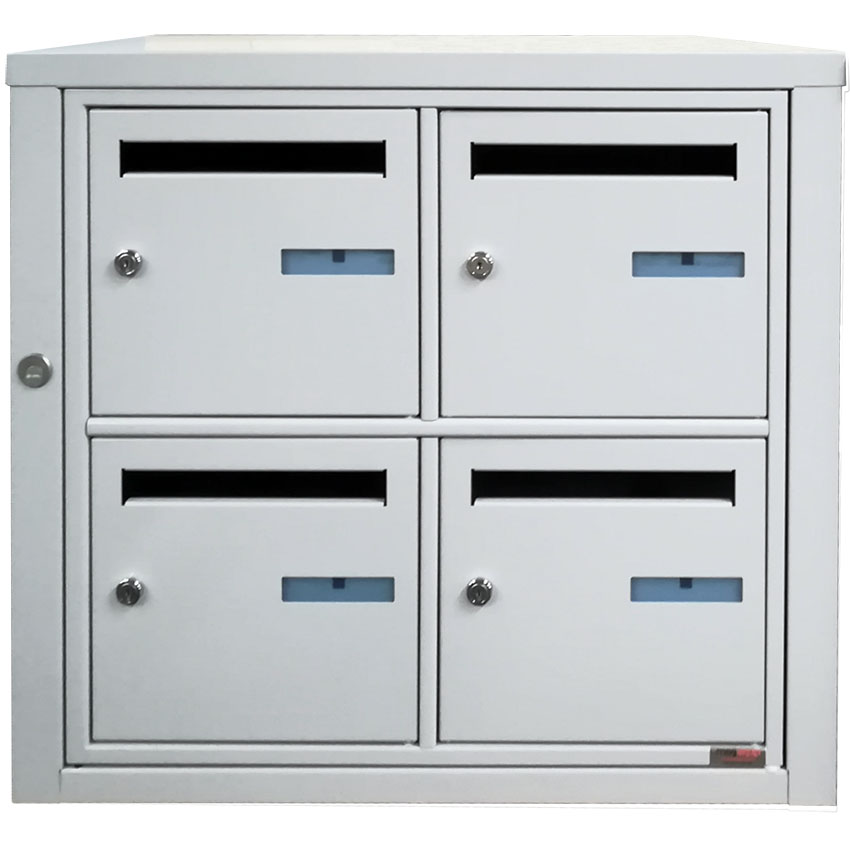 Bloc BAL intérieur Illico - 2 colonnes X 2 cases (B4) - RAL 9006