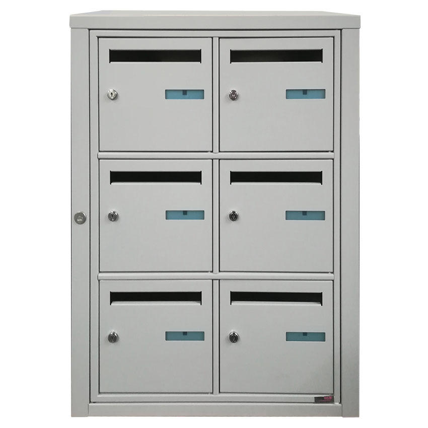 Bloc BAL intérieur Illico - 2 colonnes X 3 cases (B6) - RAL 9006