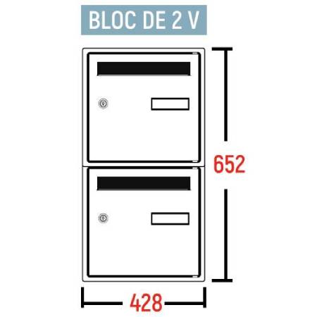 Bloc BAL Oméga - 1 colonne X 2 cases (A2)