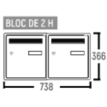 Bloc BAL Alpha - 2 colonnes X 1 case (B2)