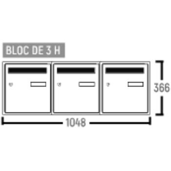 Bloc BAL Alpha - 3 colonnes X 1 case (B3)