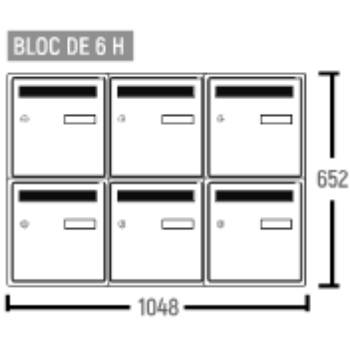 Bloc BAL Alpha - 3 colonnes X 2 cases (C6)