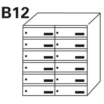 Bloc BAL Auteuil - 2 colonnes X 6 cases (B12)