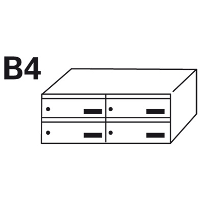 Bloc BAL Auteuil - 2 colonnes X 2 cases (B4)