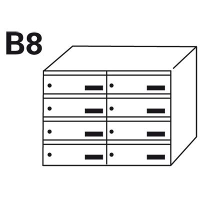 Bloc BAL Crepon - 2 colonnes X 4 cases (B8)