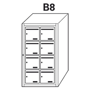 BAL Inox Embrun - 2 colonnes X 4 cases (B8)