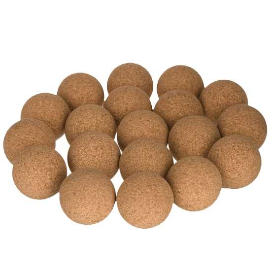Balles baby-foot liège brut D. 35 mm - Lot de 20 balles