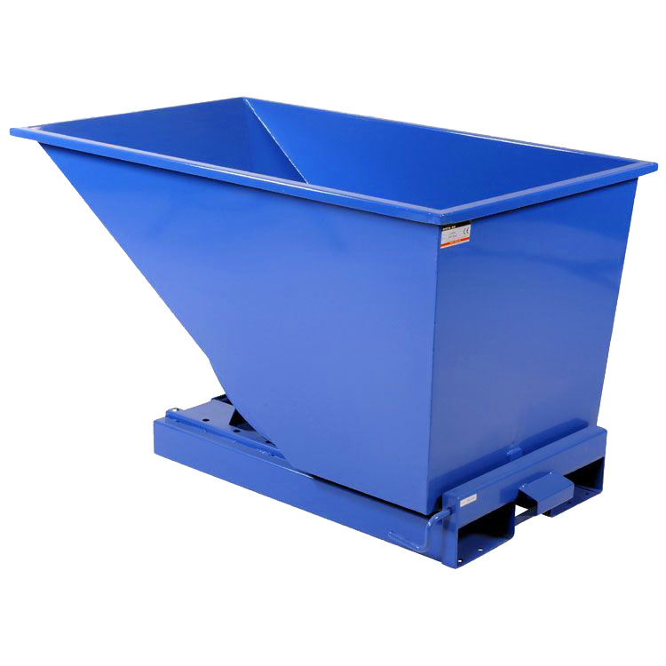 Benne auto-basculante 1100 litres - Bleu RAL 5019