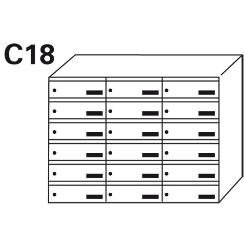 Bloc BAL Auteuil - 3 colonnes X 6 cases (C18)