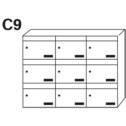 Bloc BAL Velin - 3 colonnes X 3 cases (C9)