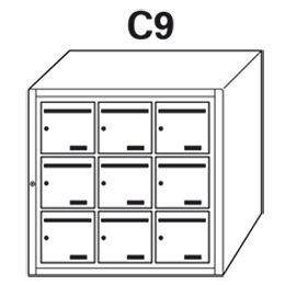 BAL Inox Embrun - 3 colonnes X 3 cases (C9)