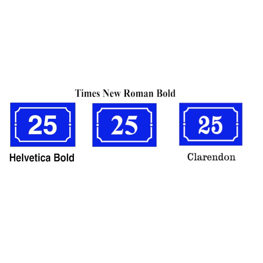 Plaque numéro de maison - Modèle bombé