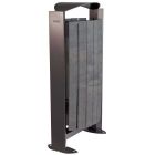 Poubelle 60L lattes matière recyclée - Gris manganese