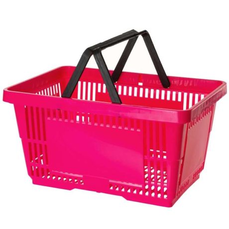 Panier magasin 28L - 2 anses - Rose