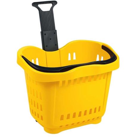 Panier 43L sur roulettes - Jaune