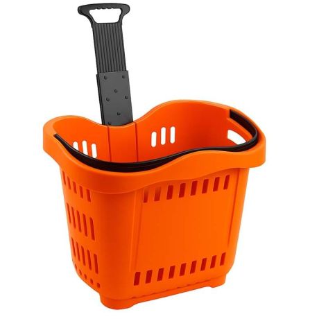 Panier 43L sur roulettes - Orange