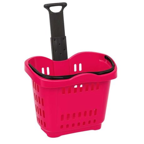 Panier 43L sur roulettes - Rose