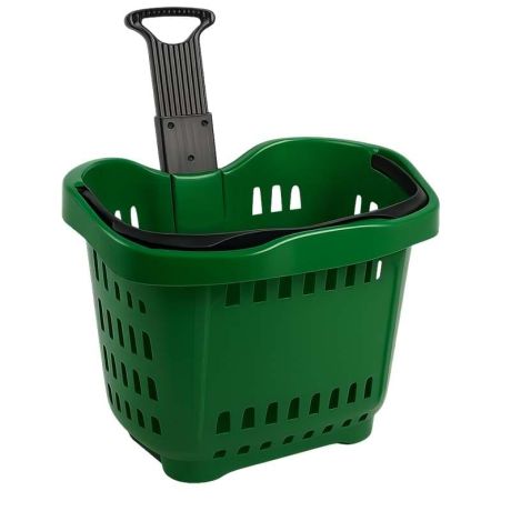 Panier 43L sur roulettes - Vert foncé