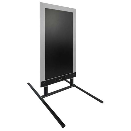 Panneau trottoir sur pieds ressorts - Cadre gris alu