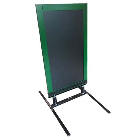 Panneau trottoir sur pieds ressorts - Cadre vert feuille