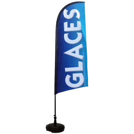 Drapeau flamme GLACES