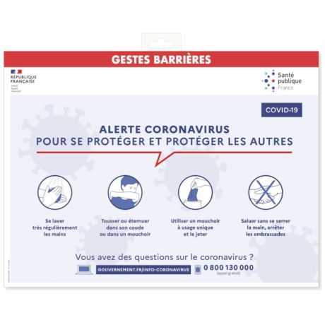 Affiche rappel des gestes barrières